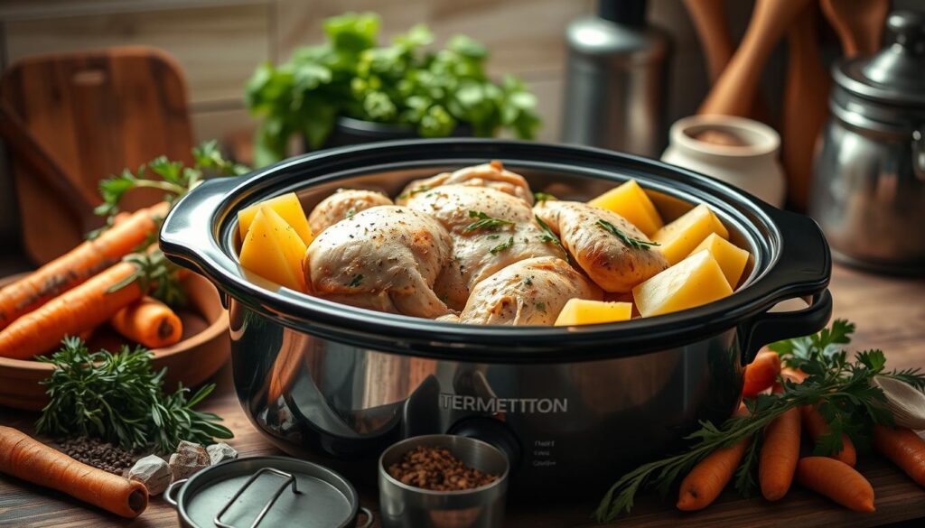 Chicken and Potato Crock Pot Preparation