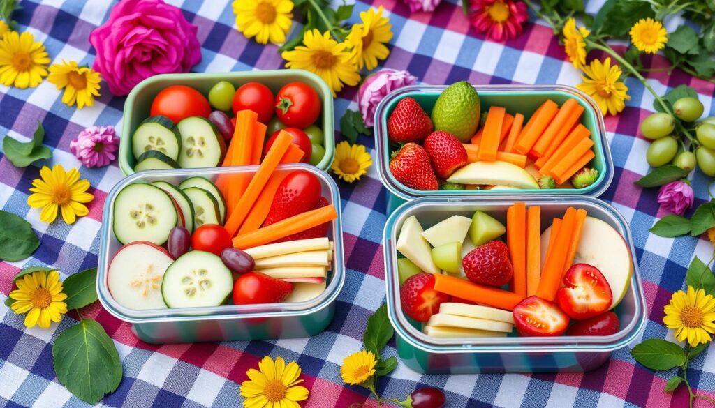 Fresh Fruit and Vegetable Lunch Combinations