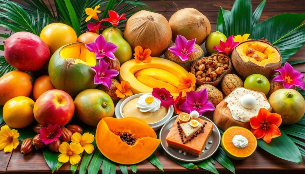 Haitian Tropical Fruits and Desserts