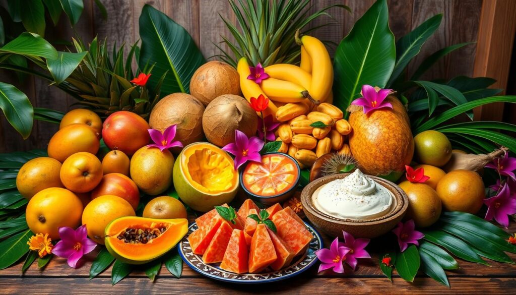 Haitian Tropical Fruits and Desserts