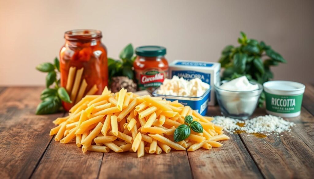 simple meatless baked ziti ingredients