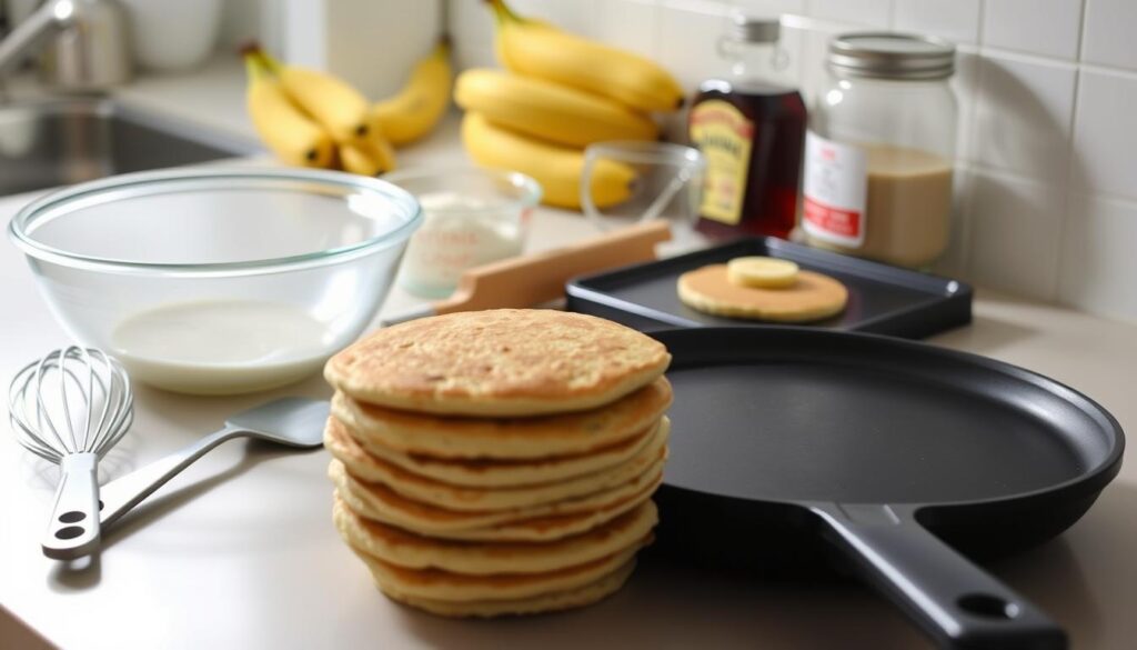 Tools for making banana pancakes