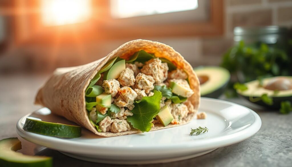 budget-friendly avocado tuna salad wrap