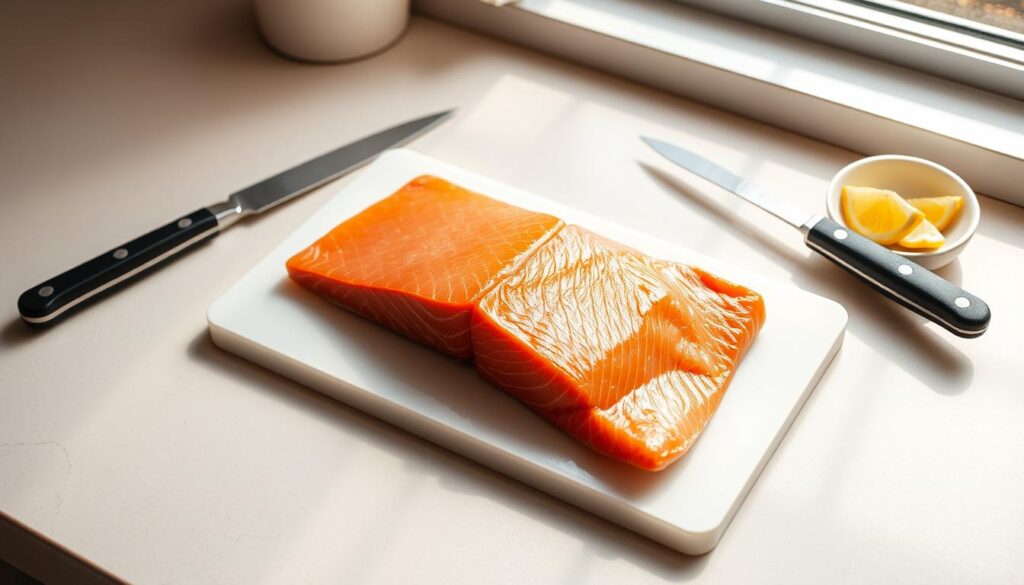 fresh salmon storage