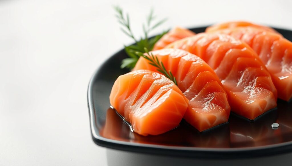 salmon sashimi