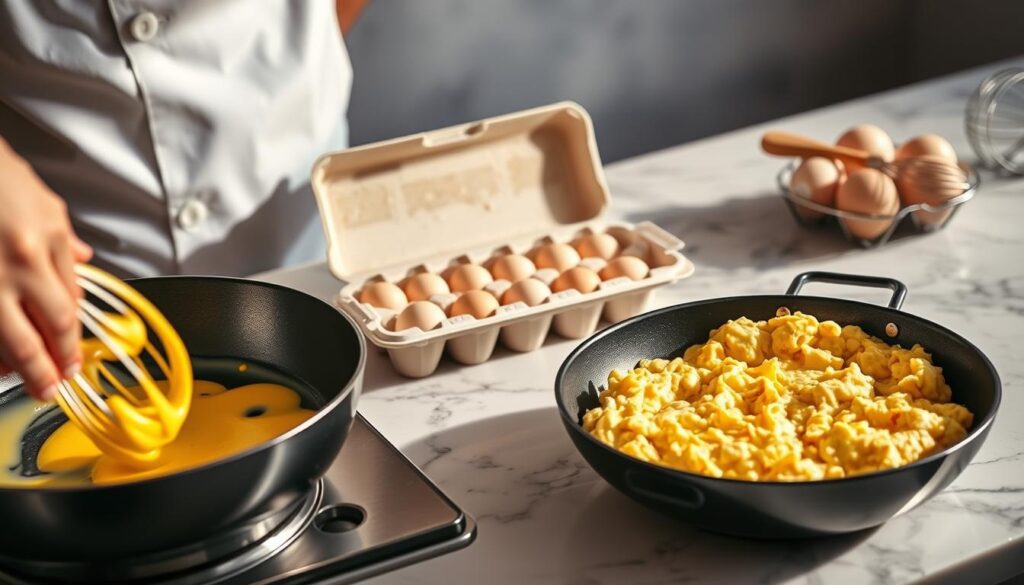 scrambled eggs cooking methods