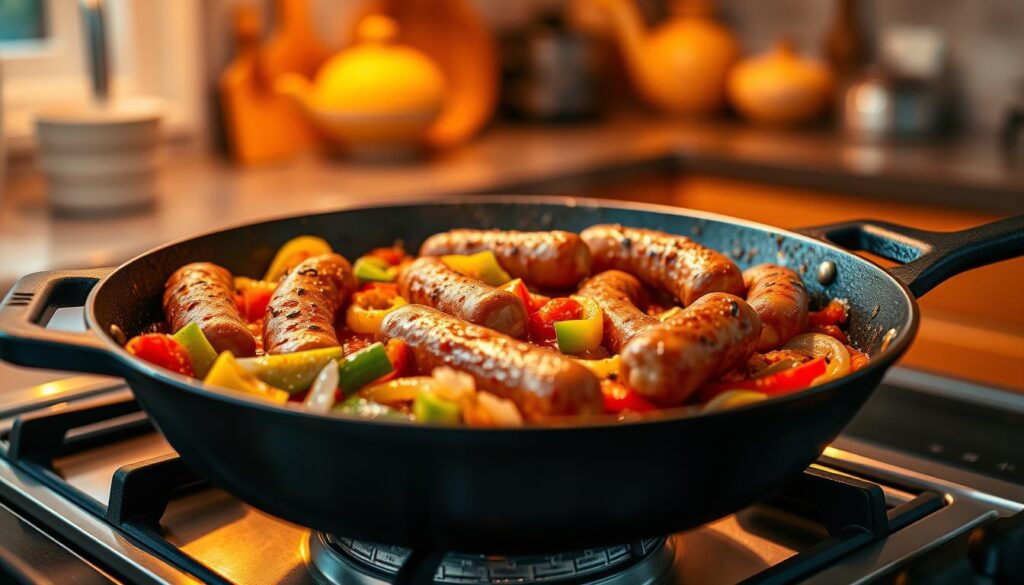 Sausage & Peppers Skillet skillet cooking